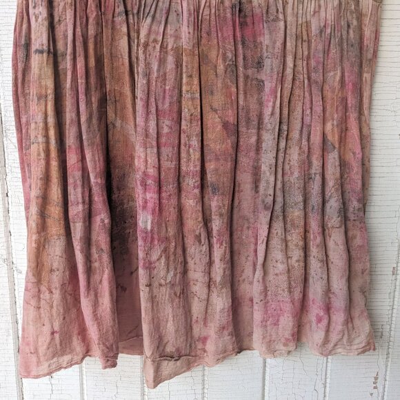 Natural Botanical Dyed Cotton Gauze Dress - Picture 5 of 6